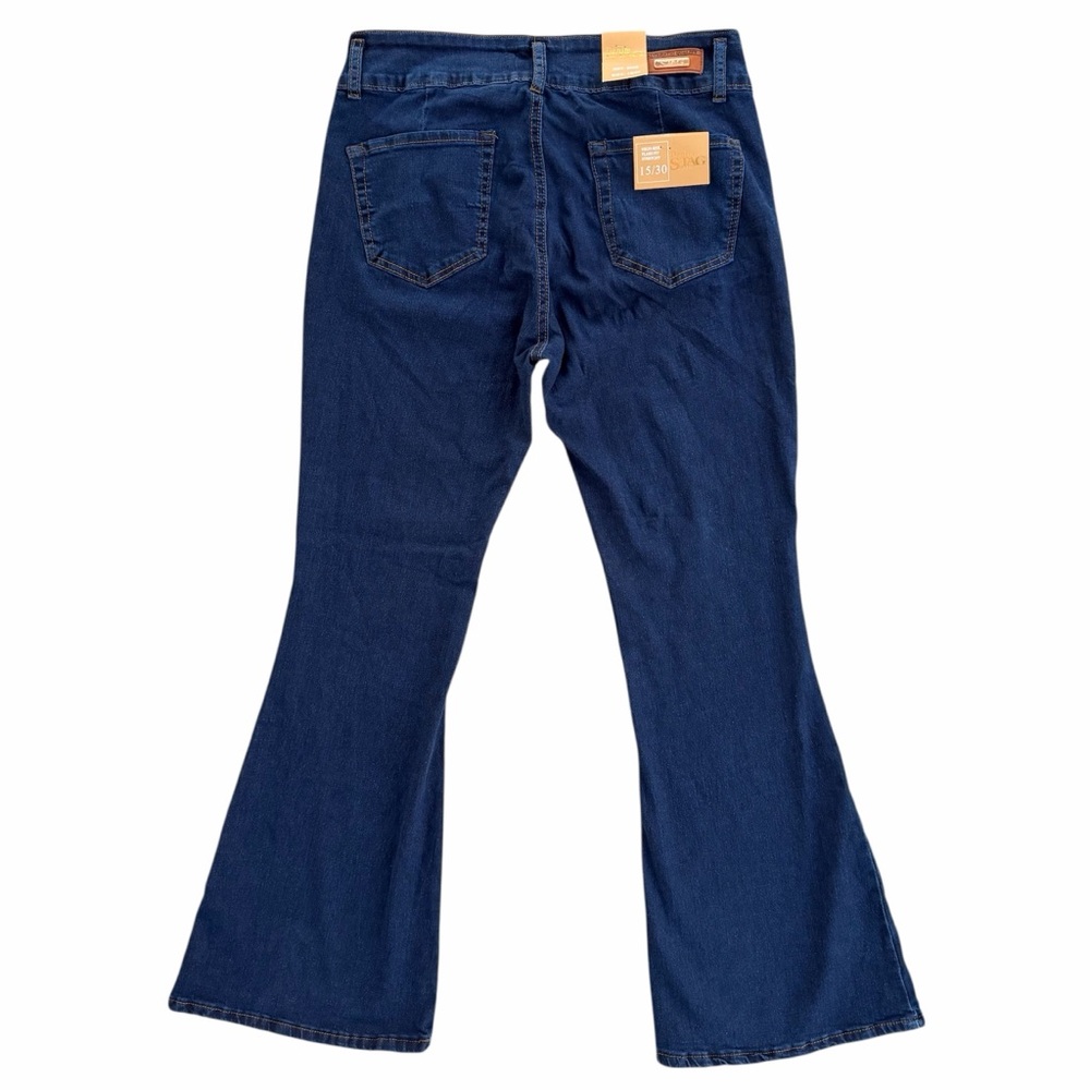 Stag Flare Fit Push Up Super Soft High Rise Stretch Jeans ~ Juniors Tall 30/15 - Picture 2 of 8